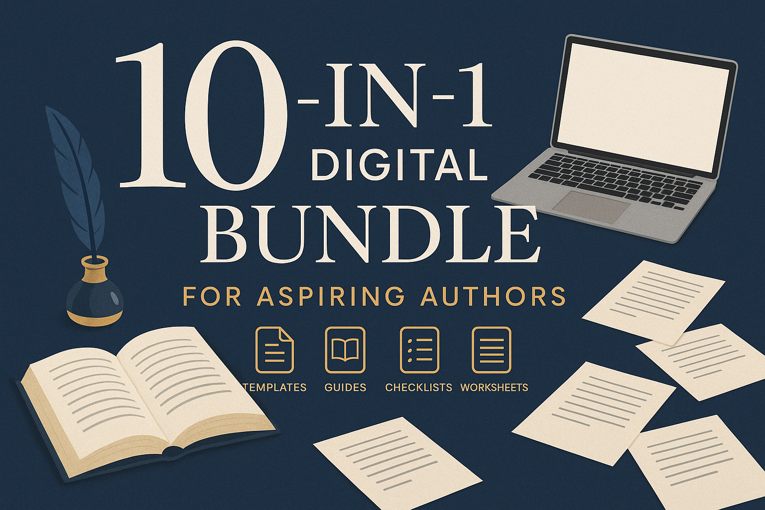  "10-in-1 Digital Bundle for Aspiring Authors"